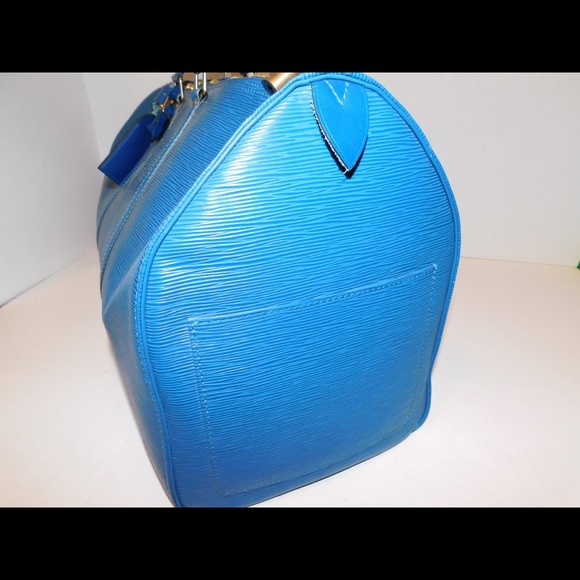 Louis Vuitton Blue Epi Keepall 50 - Picture 4 of 9